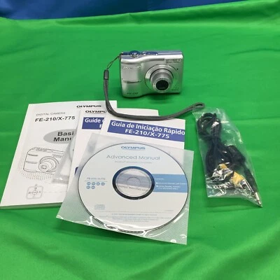 Olympus FE FE-210 7.1MP Digital Camera - Silver Tested Working No Card - Image 1 of 4