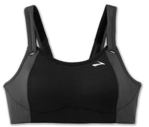 Brooks FIONA Run Bra - Style #350064019 Black / Asphalt - Picture 1 of 3