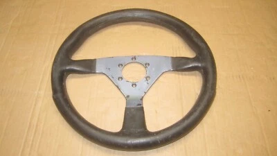 Momo V35 Lenkrad 35cm 3-Speichen schwarz Leder KBA 70068 - Bild 1 von 4