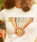 Choose Happy With Smiley Flower Tee | Smiley Flower Design | Unisex Shirt Tee