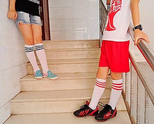 Children Knees Medium high Soccer Football Leg Sports Socks Tights Stockings - Picture 1 of 12