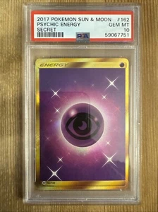 Psychic Energy - 162/149 - Pokemon Sun & Moon Base Set Secret Rare Card PSA 10 - Picture 1 of 2
