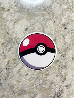 STICKER SURPLUS Pokemon Poke ball Sticker l Gloss or Holographic Laminate l Waterproof Decal