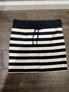 BANANA REPUBLIC BLAU WEISS GESTREIFT BAUMWOLLE KORDELZUG ROCK SMALL - Bild 1 von 3