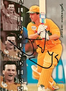 ✺Signed✺ 1996 1997 AUSTRALIA Cricket Card STEVE WAUGH BBL - Picture 1 of 2