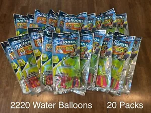 2220 Water Balloons Self Sealing And Quick Fill + FREE NOZZLE - Instant Fill - Picture 1 of 9