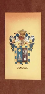 Stemma Cencelli Famiglia nobile Cromolitografia del 1880 Annuario nobiltà - Picture 1 of 1
