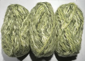 Menge 3 Engelshaar Green Mill Ends sperriges Garn je 3,5 Unzen - Bild 1 von 2