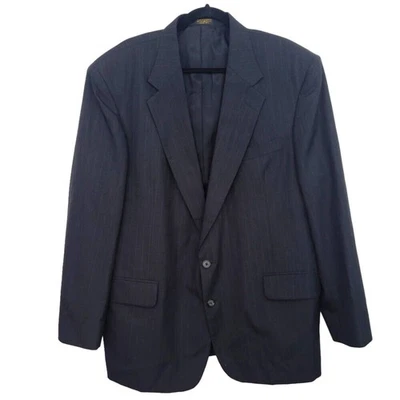 Abrigo Deportivo Barrington Blazer Chaqueta Para Hombres 46R Lana Negro Blanco Rayas Mob Foto 1 de 4