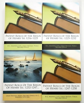 Calendar of Patent Rolls of Henry III 1216-1258 4 x Paperback Volumes Nabu Press - Image 1 of 4