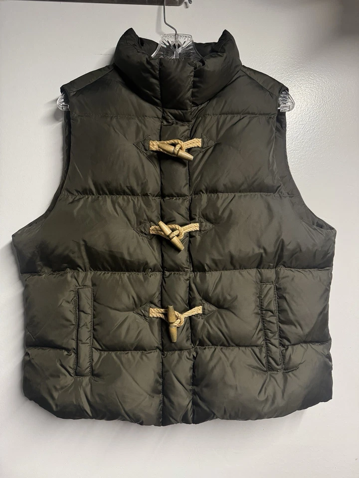 Chaleco acolchado Ralph Lauren Chaleco Toggle XL Denim & Supply Verde oliva Cremallera Mujer Foto 1 de 4