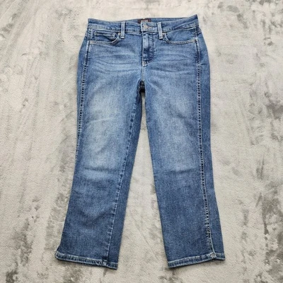 NYDJ Jeans Womens 6 Blue Loire Chloe Capri Crop Slit Hem Stretch Denim Casual - Image 1 of 4