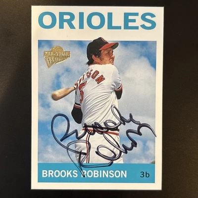 BROOKS "HOOVER" ROBINSON 2003 Topps All Time Fan Favorites Signed AUTO - Image 1 of 3
