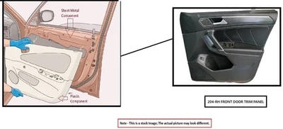 BLK RIGHT FRONT DOOR TRIM PANEL 2011 MAZDA MIATA - Image 1 of 4