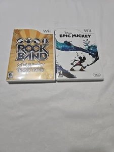 Nintendo Wii Disney Epic Mickey & Rock Band Country Track Pack - Imagen 1 de 5