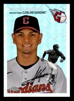 2023 Topps Chrome Platinum Anniversary Topps Refractors #220 Andres Gimenez /499 - Image 1 of 2