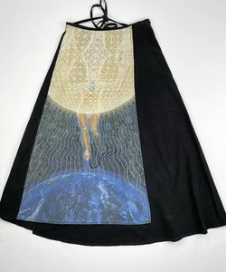 Vintage Y2K Crystal Tara Damen Wickelrock Alex Grey Art To Wear One Size - Bild 1 von 11