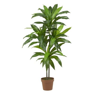 Planta de Seda Dracaena Casi Natural 48" Tacto Real Artificial Decoración del Hogar Foto 1 de 3