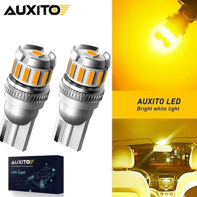 501 6500K Amber Led Side Light Bulbs T10 Xenon W5w Cob Canbus Error Free Wedge - Image 1 of 4