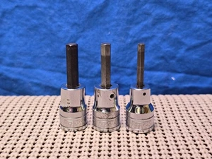 Snap On 3Pc 3/8" Drive SAE Hex Socket Drivers FA5 5/32" FA7A 7/32" FA8A 1/4" - Bild 1 von 7