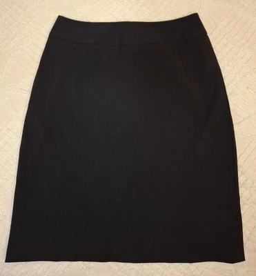 Eddie Bauer Women's Size 10 Stretch Black Pencil Skirt Back Zip Foto 1 de 4