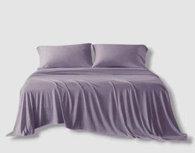 Intelligent Design Purple Jersey-Knit Cotton Blend 4-Pc. Sheet Set, Full - Image 1 of 3