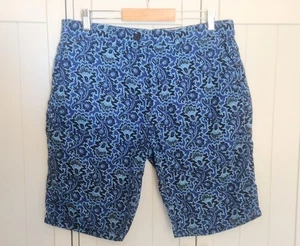 Banana Republic Chino Shorts W32 Blue Floral - Picture 1 of 9