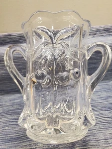 Vintage Mosser Glas Northwood Kirsche & Daumenabdruck 5 3/4" Löffel Sellerie Vase - Bild 1 von 8