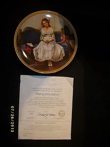 Bradford Exchange Plate Norman Rockwell WAITING AT THE DANCE ~ 1983 CP27 - Picture 1 of 8