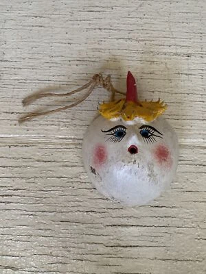 Vintage Clown Wall Hanging Coconut Shell Masks Very Rare Collectible Art Handmad - Image 1 of 4