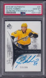 DANTE FABBRO - 2019 SP Authentic Future Watch Auto Retro #RFWA-DF, /399, PSA 10 - Picture 1 of 1