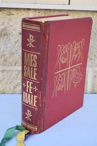 Antiguo libro litúrgico 'Missale Feriale Romano', latín e italiano, c.1965 (CU91) - Imagen 1 de 24