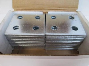 20 **New ** Power-Strut PS 621 EG Square 4-Hole Connecting Plate (1/2" holes) - Picture 1 of 3