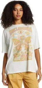 Billabong SALT CRYSTAL Women's Love Is All Graphic T-Shirt, US Medium - Picture 1 of 4