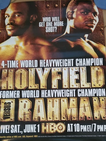 Evander Holyfield vs Hasim Rahman fight poster Cover