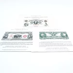 Vintage 1980 US paper money note certificate print set - Picture 1 of 4