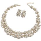 Two-piece Pearl Necklace Set Rhinestone Jewelry Sets Gift Choker  Banquet