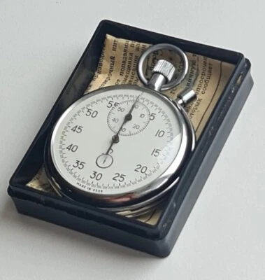 Sport Stopwatch Automatic Original with Passport in Case, USSR, Year of 1983 - Image 1 of 4