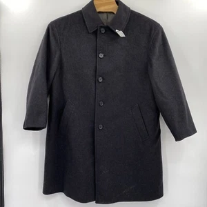 Brooks Brothers Men's Lambswool Charcoal Black Long Coat - Picture 1 of 5