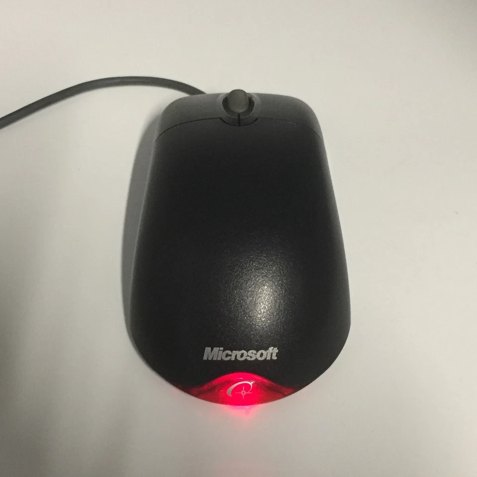 Microsoft Wheel Mouse Optical USB X802382 1.1A Black Tested Free Shipping - Image 1 of 4
