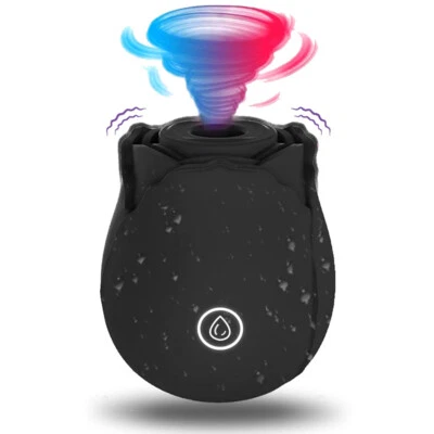 Sex Toy Waterproof Clit Pump Sucking Rose Vibrator Dildo Sucker Women 10 Speeds - Image 1 of 4