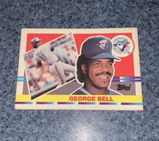 1990 Topps Big #153 George Bell Toronto Blue Jays MLB Baseball Card +1 FREE CARD