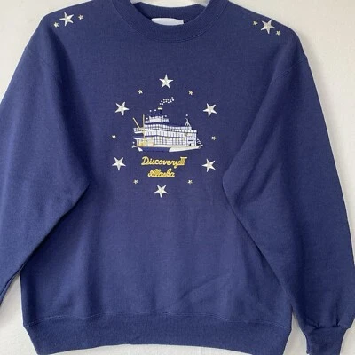 Sudadera De Colección Christine Alexander Mediana Discovery 3 Alaska Bordada EE. UU. Foto 1 de 4