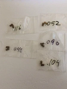 ASSORTED CARBURETOR JETS   .116 .052 .046 .096 .104     4 EACH    TOTAL 20 - Picture 1 of 6