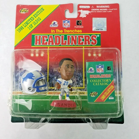 1998 Limited Edition Barry Sanders In The Trenches Headliners Action Figure Cover