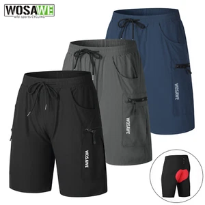 WOSAWE Men/Women MTB Shorts Mountain Bike Loose Fit Baggy Padded Cycling Shorts - Picture 1 of 14