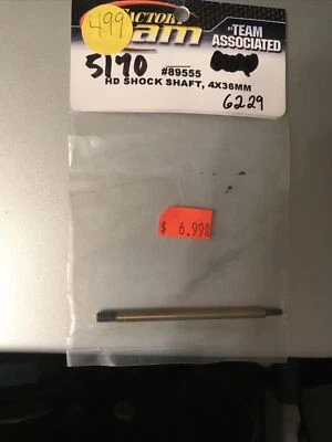 team Associated 89555 4 x 36 mm HD Shock Shafts Steel TiNi Gold Factory - Image 1 of 2