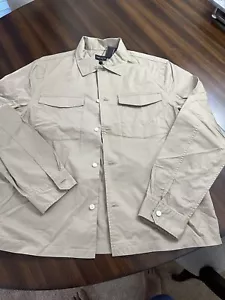 Club Monaco men’s beige shirt jacket Size M - Picture 1 of 4