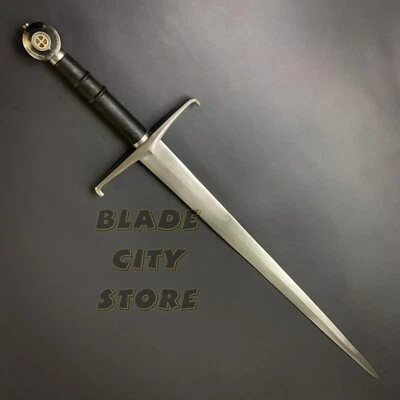 Espada Príncipe Negra Forjada a Mano Acero de Alto Carbono Espada Vikinga Afilada Medieval Foto 1 de 3