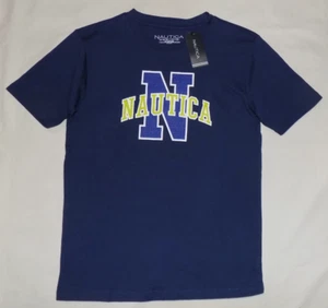 Nautica Boys' 100% Cotton Graphic T-Shirt Yale Blue M (10/12) New - Picture 1 of 6